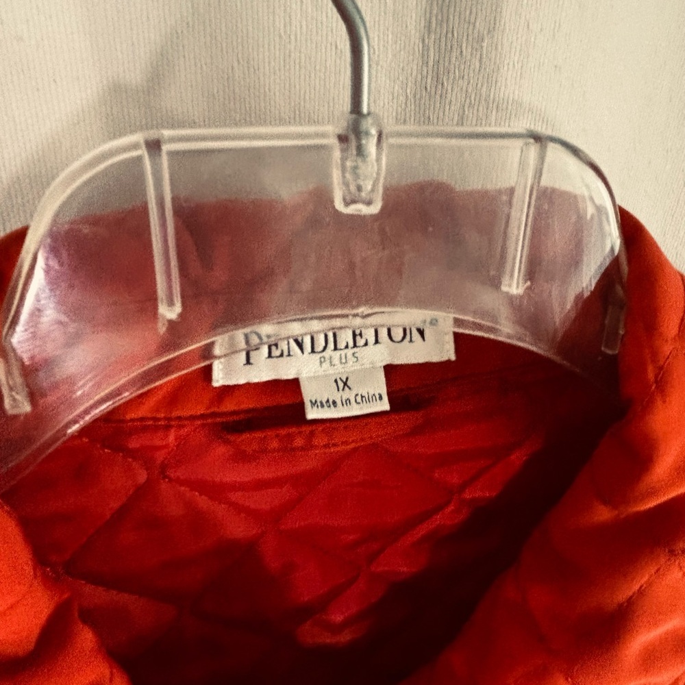 Pendleton Full Zip Front Patch Pockets Quilted Ru… - image 4